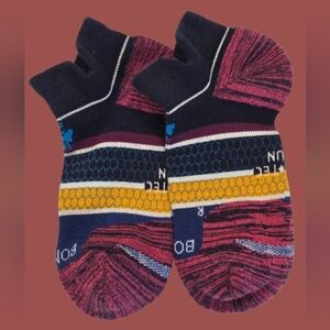 Bombas Ankle Socks 1 Pair BNWOT Unisex Hex•Tec Run Medium Blue/Yellow